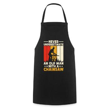 Funny Woodworker Woodworker Gift - Cooking Apron - black - Front - AI Model Male 185 dark (185cm)