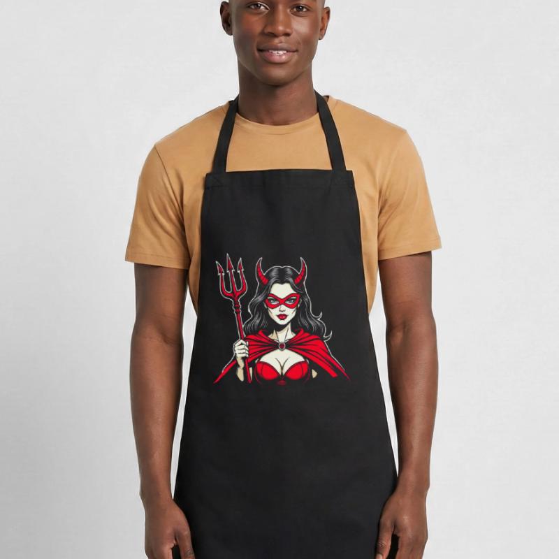 Devil Trident Hell Devil Woman Woman Devil Cooking Apron