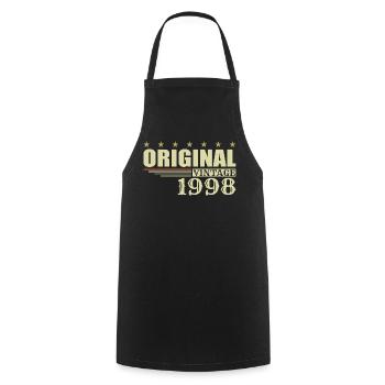 1998 Anniversaire - 1998 - Tablier de cuisine - noir - Devant - AI Model Male 185 dark (185cm)