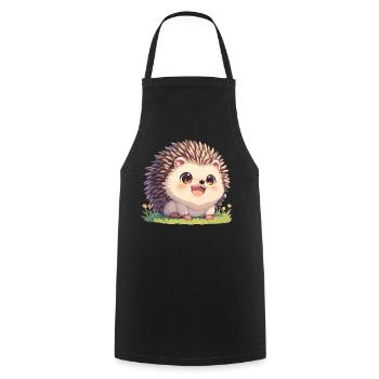 Igel - Kochschürze - Schwarz - Vorne - AI Model Male 185 dark (185cm)