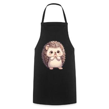 Igel - Kochschürze - Schwarz - Vorne - AI Model Male 185 dark (185cm)