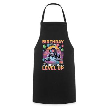 Anniversaire Gamer VR - Tablier de cuisine - noir - Devant - AI Model Male 185 dark (185cm)