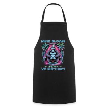 Birthday Gamer VR - Kochschürze - Schwarz - Vorne - AI Model Male 185 dark (185cm)