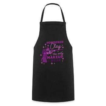 Clay Pigeon Shooting Powdered Clay - Cooking Apron - black - Front - AI Model Male 185 dark (185cm)