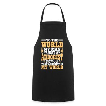 Funny Woodworker Woodworker Gift - Cooking Apron - black - Front - AI Model Male 185 dark (185cm)