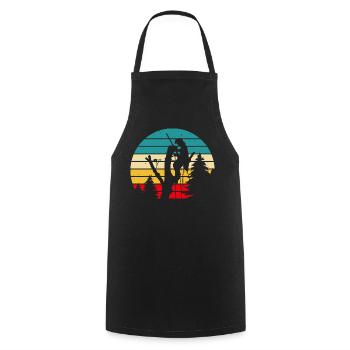Funny Woodworker Woodworker Gift - Cooking Apron - black - Front - AI Model Male 185 dark (185cm)