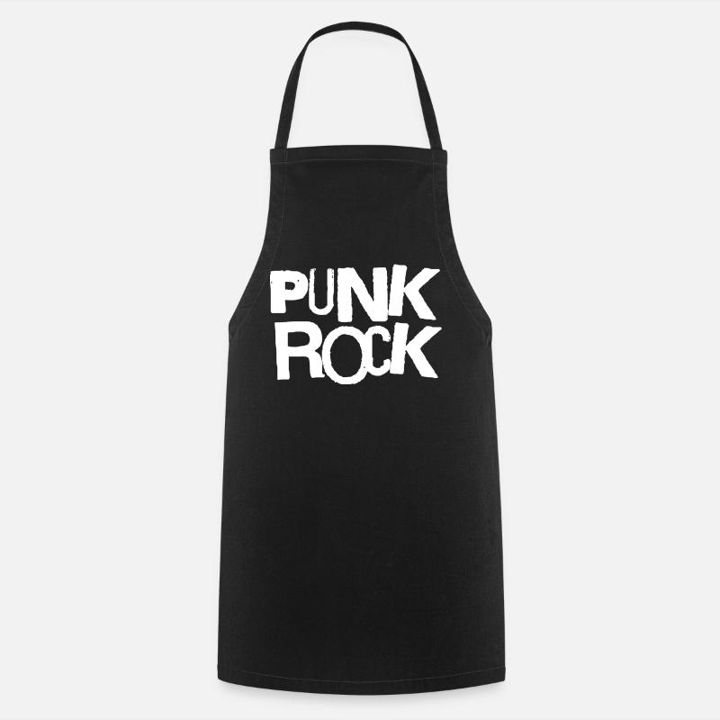 Punkrock Mutige Typografie - Kochschürze - Schwarz