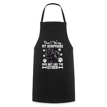 I'd push them in front of zombies to get my - Cooking Apron - black - Front - AI Model Male 185 dark (185cm)