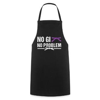 MMA BJJ jiu jitsu Jiu Jitsu brésilien vintage - Tablier de cuisine - noir - Devant - AI Model Male 185 dark (185cm)