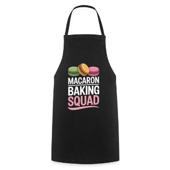 Macaron French Desserts - Cooking Apron - black - Front - AI Model Male 185 dark (185cm)