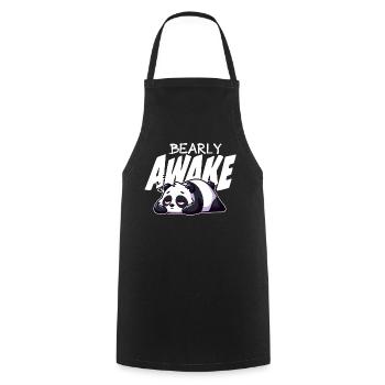 Früh erwachen Panda Illustration - Kochschürze - Schwarz - Vorne - AI Model Male 185 dark (185cm)