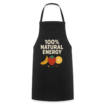 100% Natural Energy – Fruit Lover Design - Kochschürze - Schwarz - Vorne - AI Model Male 185 dark (185cm)