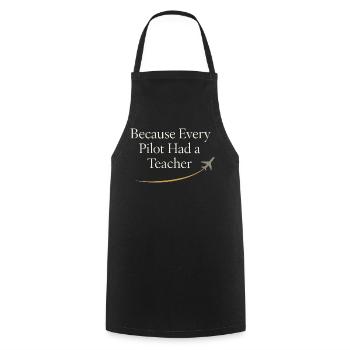 Flight Instructor Cfi Pilot Aviation Instructor - Cooking Apron - black - Front - AI Model Male 185 dark (185cm)