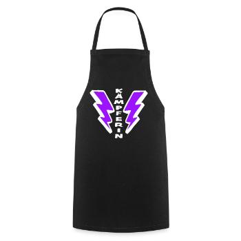 Cadeau spécial pour les filles : FIGHTER - Tablier de cuisine - noir - Devant - AI Model Male 185 dark (185cm)