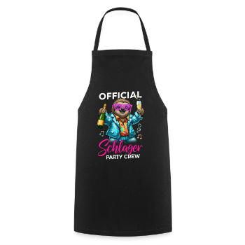Official Schlager Party Crew - Kochschürze - Schwarz - Vorne - AI Model Male 185 dark (185cm)