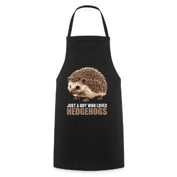 Igel - Kochschürze - Schwarz - Vorne - AI Model Male 185 dark (185cm)