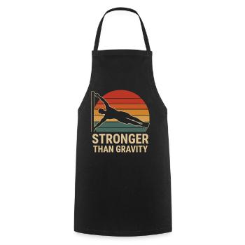 Stronger Than Gravity Calisthenics Fitnessstudio - Kochschürze - Schwarz - Vorne - AI Model Male 185 dark (185cm)