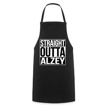 Straight Outta Alzey - Kochschürze - Schwarz - Vorne - AI Model Male 185 dark (185cm)