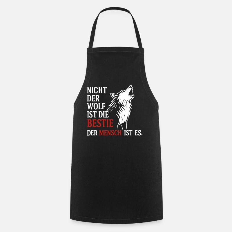 Le design de CoolesWolfs avec le dicton - Tablier de cuisine - noir