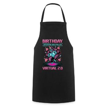 Birthday Gamer VR - Kochschürze - Schwarz - Vorne - AI Model Male 185 dark (185cm)