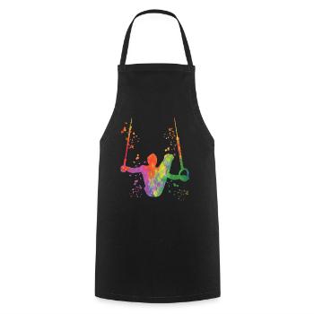 Artistic Gymnastics Rings Artistic Gymnastics - Cooking Apron - black - Front - AI Model Male 185 dark (185cm)