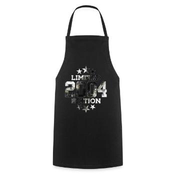 LIMITED EDITION 2004 22ND BIRTHDAY - Cooking Apron - black - Front - AI Model Male 185 dark (185cm)