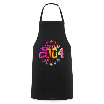 LIMITED EDITION 2004 22ND BIRTHDAY - Cooking Apron - black - Front - AI Model Male 185 dark (185cm)