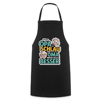 Drôle grand-mère grand-père disant design pour les enfants & - Tablier de cuisine - noir - Devant - AI Model Male 185 dark (185cm)