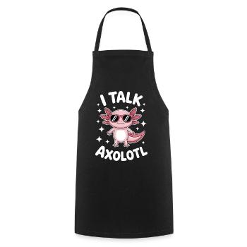 Axolotl Saying Axolotls Funny Axolotl Gift - Cooking Apron - black - Front - AI Model Male 185 dark (185cm)