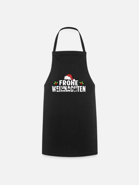 Frohe Weihnachten - Kochschürze - Schwarz