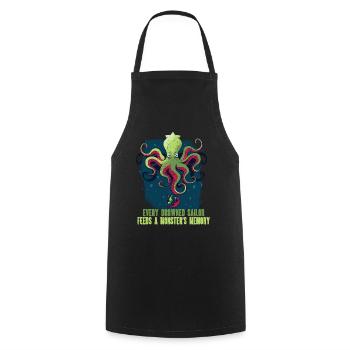 Créatures mythologiques du Kraken - Tablier de cuisine - noir - Devant - AI Model Male 185 dark (185cm)