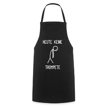 Pas de trompettiste aujourd’hui - Tablier de cuisine - noir - Devant - AI Model Male 185 dark (185cm)