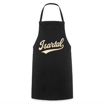 Isar Valley lettering - Cooking Apron - black - Front - AI Model Male 185 dark (185cm)