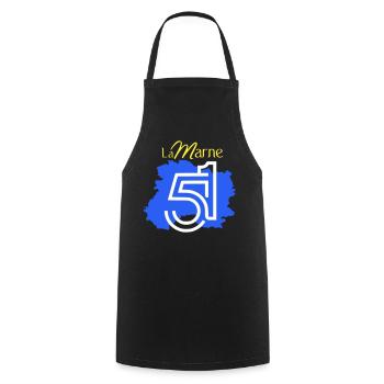 La Marne 51  - Tablier de cuisine - noir - Devant - AI Model Male 185 dark (185cm)