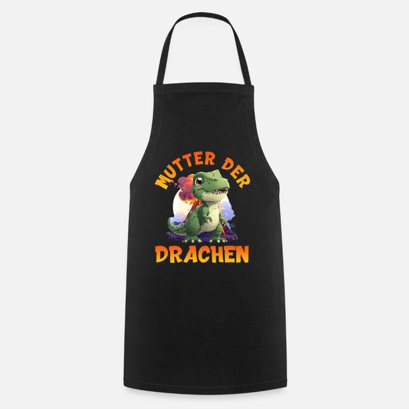 Werdende Mütter MUTTER DER DRACHEN Lustig - Kochschürze - Schwarz