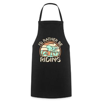 Cycliste vintage Je préfère rouler Logo rétro - Tablier de cuisine - noir - Devant - AI Model Male 185 dark (185cm)
