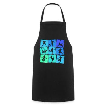 Soccer Soccer Players Soccer Players Kids Boys - Cooking Apron - black - Front - AI Model Male 185 dark (185cm)