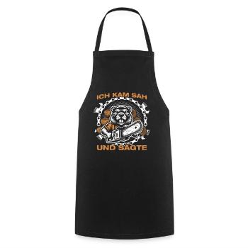 Wood Making Chainsaw Lumberjack Lumberjack Lumberjack - Cooking Apron - black - Front - AI Model Male 185 dark (185cm)