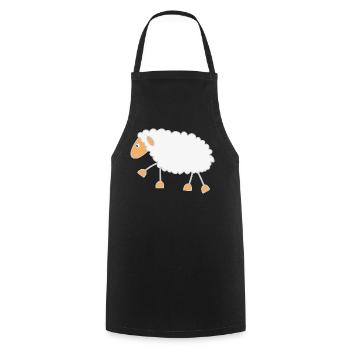 Funny Sheep - Cooking Apron - black - Front - AI Model Male 185 dark (185cm)
