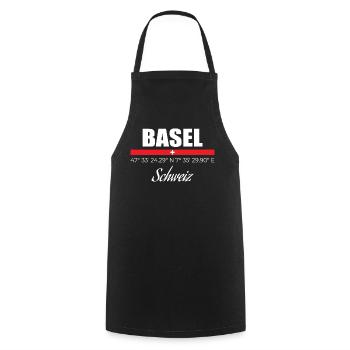 Bâle - Tablier de cuisine - noir - Devant - AI Model Male 185 dark (185cm)
