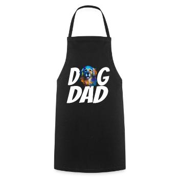 Golden Retriever Love Watercolor Art for Dog Dad - Cooking Apron - black - Front - AI Model Male 185 dark (185cm)