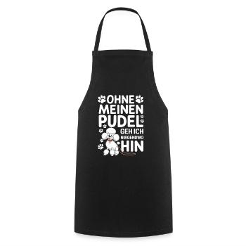 Ohne Meinen Pudel Geh Ich Hin - Kochschürze - Schwarz - Vorne - AI Model Male 185 dark (185cm)