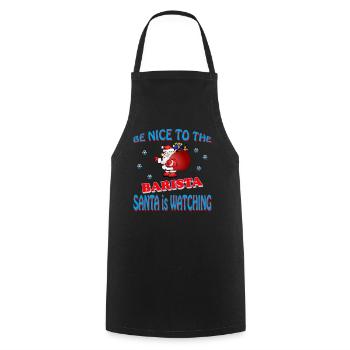 SANTA BARISTA - Kochschürze - Schwarz - Vorne - AI Model Male 185 dark (185cm)