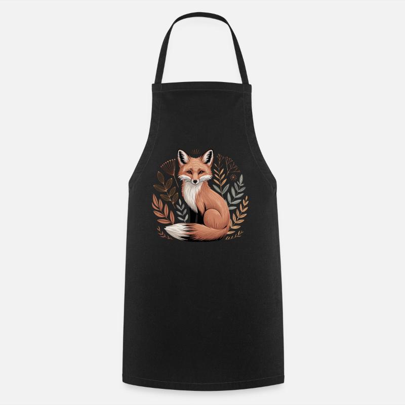 Boho Fuchs - Kochschürze - Schwarz