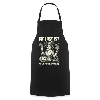 La situation est l’ivresse - Tablier de cuisine - noir - Devant - AI Model Male 185 dark (185cm)