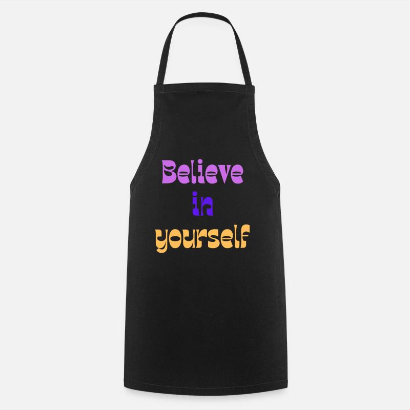 Believe in Yourself Retro Gradient - Kochschürze - Schwarz
