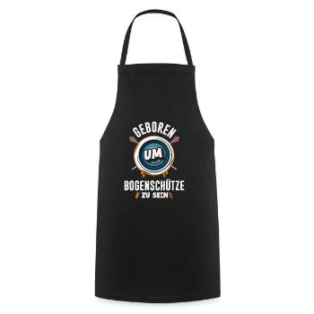 I go archery - Cooking Apron - black - Front - AI Model Male 185 dark (185cm)