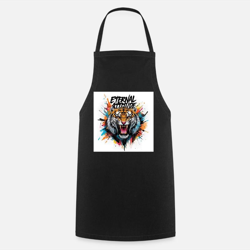 Tigre de l’attitude éternelle - Tablier de cuisine - noir