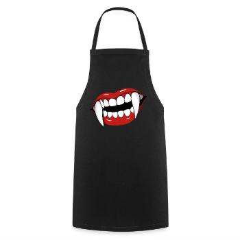 Vampirlippen Popart Halloween Party - Kochschürze - Schwarz - Vorne - AI Model Male 185 dark (185cm)