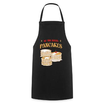 Butter Waffles Breakfast Fan Shirt - Cooking Apron - black - Front - AI Model Male 185 dark (185cm)